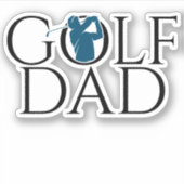 Trendy Cool "GOLF VATER" Blauer, kundenspezifische Aufkleber (Vorderseite)