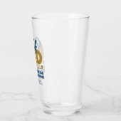 Trendy Cool "GOLF VATER" Blauer Typografie Pint Glas (Links)