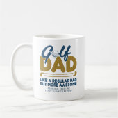 Trendy Cool "GOLF VATER" Blauer Typografie Pint Kaffeetasse (Links)