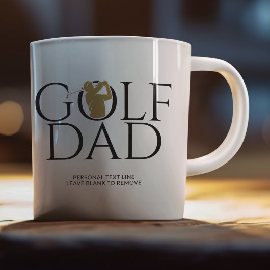 Trendy Cool "GOLF VATER" Gold Kaffeetasse