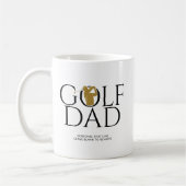Trendy Cool "GOLF VATER" Gold Kaffeetasse (Links)
