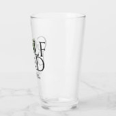 Trendy Cool "GOLF VATER" Grüner Pint Glas (Links)