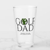 Trendy Cool "GOLF VATER" Grüner Pint Glas (Vorderseite)