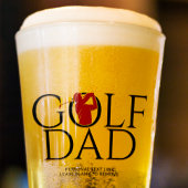 Trendy Cool "GOLF VATER" Red Pint Glas