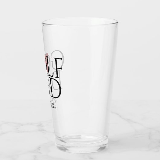 Trendy Cool "GOLF VATER" Red Pint Glas (Links)