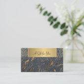 Trendy Cool Gray Gold Marble Confetti Rabattkarte (Stehend Vorderseite)