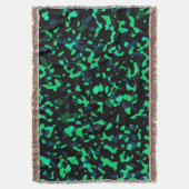 Trendy Cool Green Black Camouflage Decke (Vorderseite Vertikal)