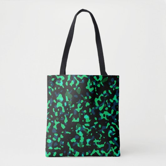 Trendy Cool Green Black Camouflage Tasche (Vorderseite)