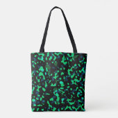 Trendy Cool Green Black Camouflage Tasche (Rückseite)