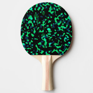 Trendy Cool Green Black Camouflage Tischtennis Schläger