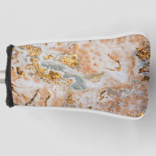 Trendy Cool Marble Gold Touch Golf Headcover (Vorderseite)