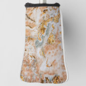 Trendy Cool Marble Gold Touch Golf Headcover (Rotieren 90)