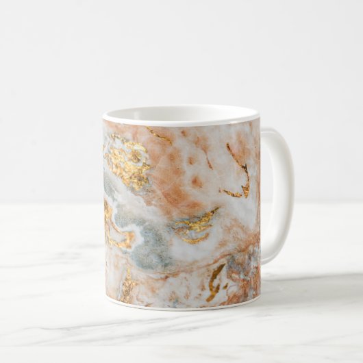Trendy Cool Marble Gold Touch Kaffeetasse (VorderseiteRechts)