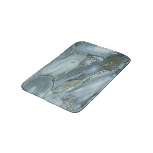 Trendy Cool Marble Pattern Badematte (Schrägansicht)