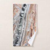 Trendy Cool Marble Stone Pattern Badhandtuch Set (Handtuch)