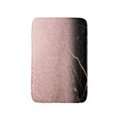Trendy Cool Marble Stone, Rose Gold Glitzer Badematte (Vorderseite Vertikal)