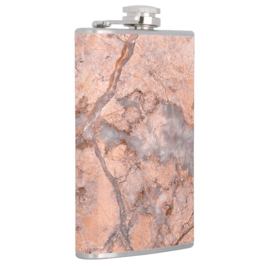 Trendy Cool Marble Stone Texture Flachmann (Rechts)