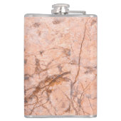 Trendy Cool Marble Stone Texture Flachmann (Rückseite)