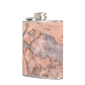 Trendy Cool Marble Stone Texture Flachmann (Links)