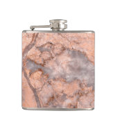 Trendy Cool Marble Stone Texture Flachmann (Vorderseite)