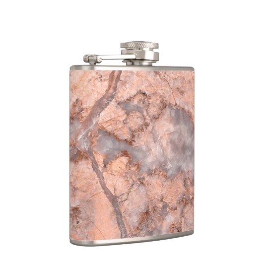 Trendy Cool Marble Stone Texture Flachmann (Rechts)