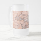 Trendy Cool Marble Stone Texture Mattglas Bierglas (Vorderseite Links)