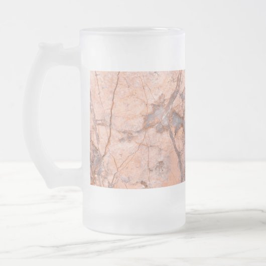Trendy Cool Marble Stone Texture Mattglas Bierglas (Links)
