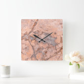 Trendy Cool Marble Stone Texture Quadratische Wanduhr (Zuhause)