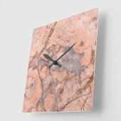 Trendy Cool Marble Stone Texture Quadratische Wanduhr (Winkel)