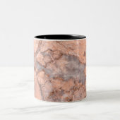 Trendy Cool Marble Stone Texture Zweifarbige Tasse (Mittel)