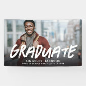 Trendy Cool Modern Urban Graduate Foto Banner (Horizontal)