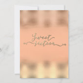 Trendy cool peach fuzz einladung (Rückseite)