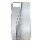 Trendy Cool Silver Glitzer - Personalisiert Case-Mate iPhone Hülle (Rückseite)