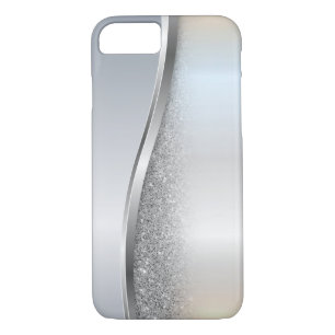 Trendy Cool Silver Glitzer - Personalisiert Case-Mate iPhone Hülle