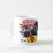 Trendy Cool Smudge 4 Foto Collage Grad Kaffeetasse (Vorderseite Links)