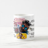 Trendy Cool Smudge 4 Foto Collage Grad Kaffeetasse (Mittel)