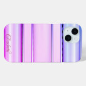 Trendy Cool Streifen Lila Case-Mate iPhone Hülle (Rückseite (Horizontal))