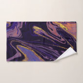 Trendy Cool Violet Gold Marmormuster Badhandtuch Set (Handtuch)