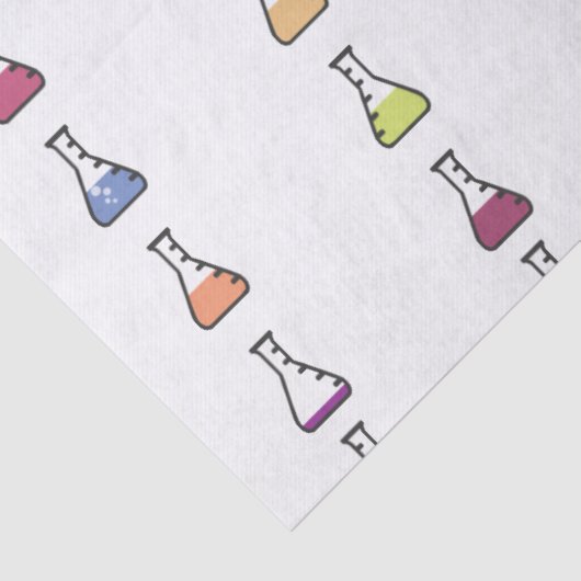 Trendy coole Chemie-Becherillustration Seidenpapier (Detail)