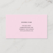 Trendy Coole Rose DRUCKT Kraft Papier Herzlichkeit Visitenkarte (Rückseite)