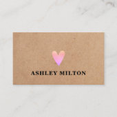 Trendy Coole Rose DRUCKT Kraft Papier Herzlichkeit Visitenkarte (Vorderseite)