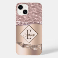 Trendy Copper Diamonds Monogram