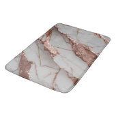 Trendy Copper Glitzer Marmor Badematte (Schrägansicht)