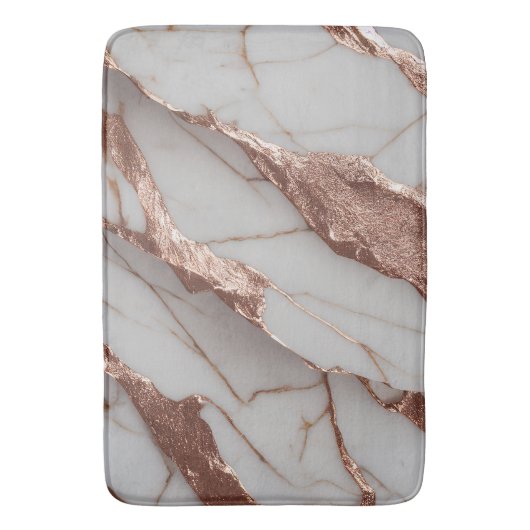 Trendy Copper Glitzer Marmor Badematte (Vorderseite Vertikal)