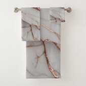 Trendy Copper Glitzer Marmor Badhandtuch Set (Insitu)