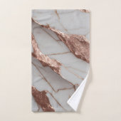 Trendy Copper Glitzer Marmor Badhandtuch Set (Handtuch)