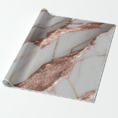 Trendy Copper Glitzer Marmor Geschenkpapier (Ungerollt)