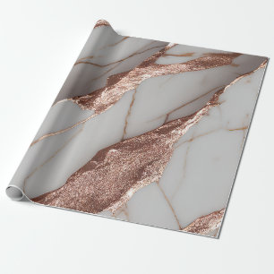 Trendy Copper Glitzer Marmor Geschenkpapier