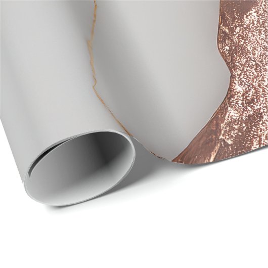 Trendy Copper Glitzer Marmor Geschenkpapier (Rolleneckpunkt)