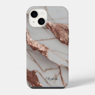 Trendy Copper Glitzer Marmor iPhone 14 Hülle